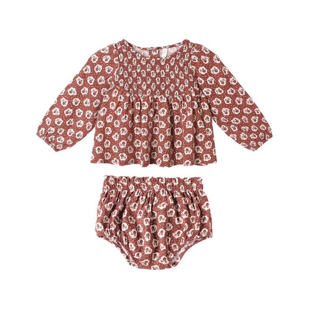 Rylee & Cru  Sophia Top & Bloomer Set, Red